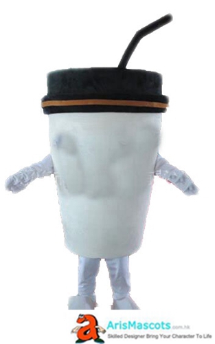 Adult Size Fancy Coffee Cup Mascot  Costume Deguisement Mascotte Professional custom mascot costumes for sale