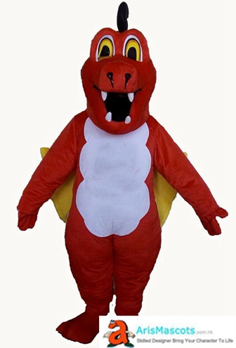 Adult Red Dragon Mascot Costume Party Costumes Outfits Custom Animal Mascots for Advertising Team Mascot Character Design Deguisement Mascotte Quality