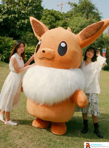 Adult Inflatable Pikachu Eevee Mascot Costume With Battery Cosplay Party  Toy