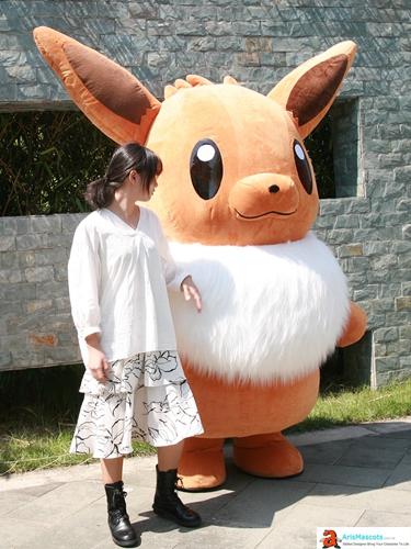 Adult Inflatable Pikachu Eevee Mascot Costume With Battery Cosplay Party  Toy