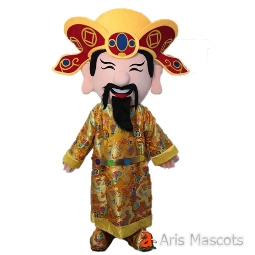 God of Fortune Costume Chinese God of Good Fortune for Marketing & New Year Event