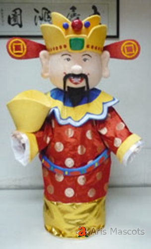 Adult Size Fancy God of Fortune  Mascot Costume God of Wealth Adult Mascot Costume for Event Party New Year Mascots