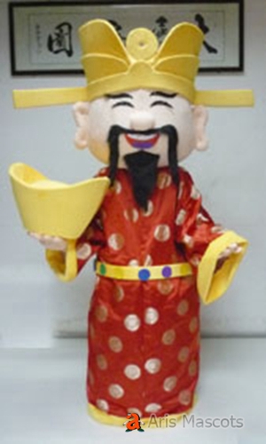 Adult Size Fancy God of Fortune  Mascot Costume God of Wealth Adult Mascot Costume for Event Party New Year Mascots