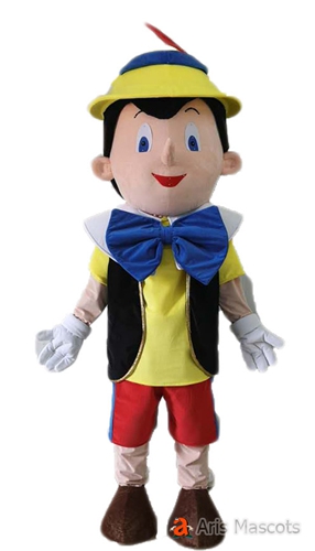 Adult Pinocchio Costume for Event Party Pinocchio Fancy Dress Pinocchio Outfit Cartoon Character Mascot Costumes