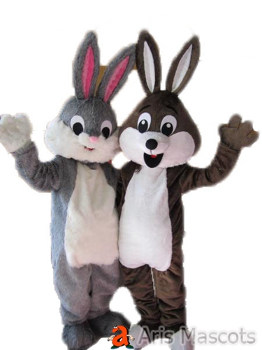 Rabbit Costume Adult Bunny Mascot Suit Easter Holiday Full Body Mascots