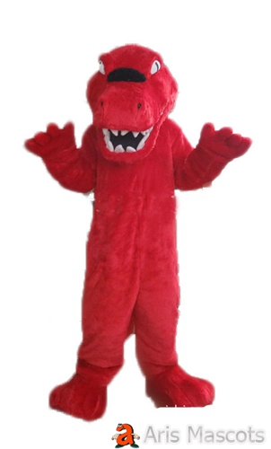 Red Crocodile Mascot Plush - Crocodile Costume Adult Dress Up