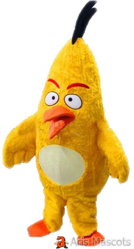 Dress Yellow Bird Costume Adults Full Mascots Outfis Black Tail Angry Face