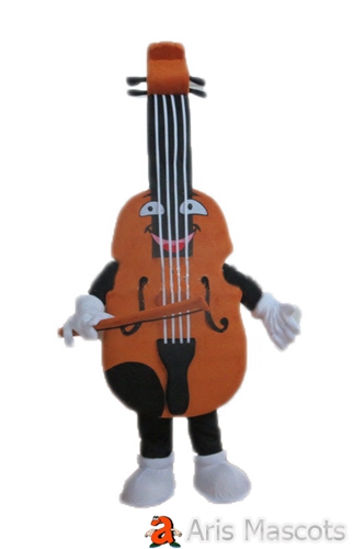 Mascot Guitar Costume Full Body Suit Adult Fancy Dress up