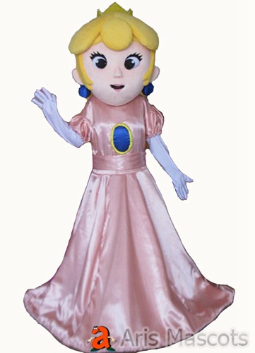 Disney Princess Peach Costume Adult Full Mascot Outfit Fancy Dress Cartoon Character Costumes for Birthday Party Disney Princess Peach Costume Adult Full Mascot Outfit Fancy Dress Cartoon Character Costumes for Birthday Party
