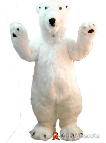 Adult Size Full Body Mascot Costume Fursuit Polar Bear Fancy Dress Carnival Costumes Plush Suit Custom Made Professtional Mascots