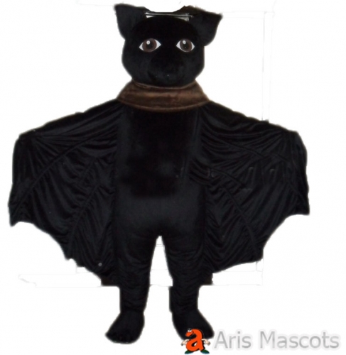 Black Bat Costume Adult Full Mascot Outfit Fancy Dress for Event Animal Mascots Custom Design