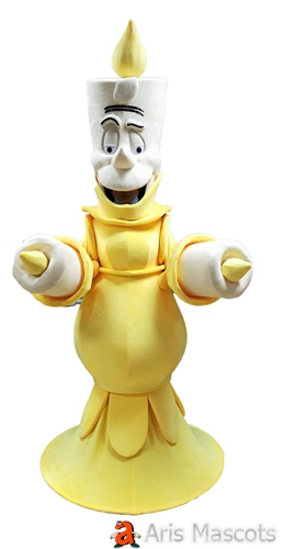 Beauty and the Beast Character Candlestick Lumiere Costume Adult Full Mascot Outfit Cartoon Character Costumes