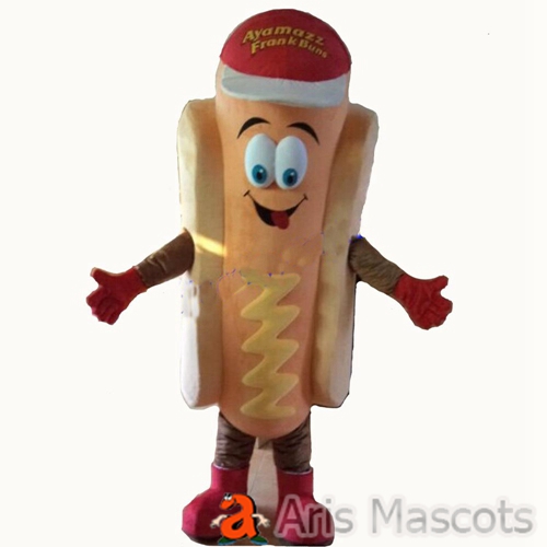 Funny Hot Dog Cosplay Hotdog Mascot Costume Adult Full Outfit Mascots Food for Outdoor Events