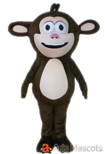 Foam Mascot Monkey Costume Adults Full Mascots for School and Theaters Funny Smile Monkey Fancy Dress