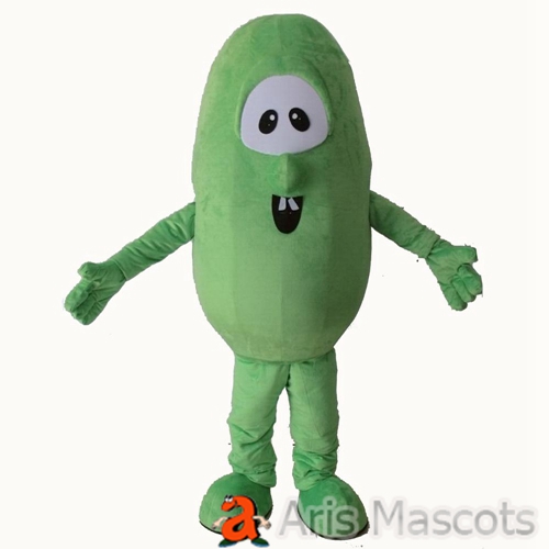 Green Cucumber Mascot Costume For Outdoor Brand Marketing Adult Full Mascots Vegetables Fancy  Dress up