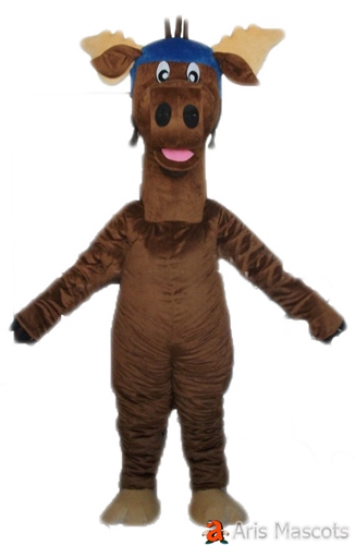 Mascot brown reindeer - Reindeer Costume-Moose Fancy Dress for Christmas