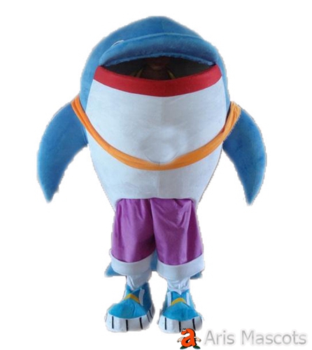 Cute Giant Dolphin Costume-Full Size Dolphin Mascot for Event-Ocean Animal Mascots for Festival