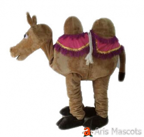 4 Legs Mascot Camel Costume for 2 adults Wear -Camel Fancy Dress Full Mascot with 4 Legs