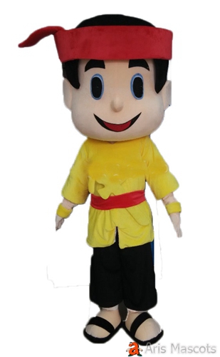 Awang Budiman Costume Big Head Full Mascot Boy Costume Adult Fancy Dress