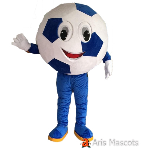 Funny Smile Giant Footballl Mascot Costume-Football Fancy Dress Full Mascot for Sports Team and Club