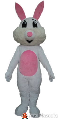 White Rabbit Costume Full Body Easter Bunny Outfit Adult Fancy Dress for Holiday Events