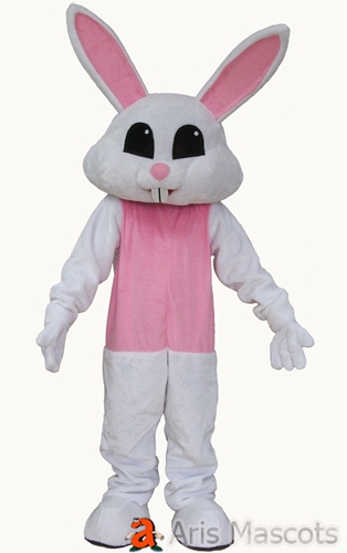 White Rabbit Costume Full Body Easter Bunny Outfit Adult Fancy Dress for Holiday Events