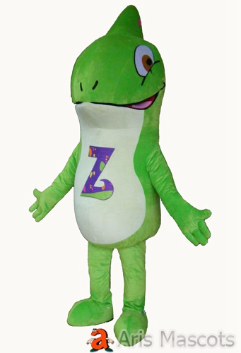 Funny Mascot Green Chameleon Costume Adult Fancy Dress-Disguise Stuffed Chameleon Suit