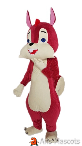 Cute Mascot Red Squirrel Costume with Big Smile-Disguise Squirrel Fancy Dress for Event