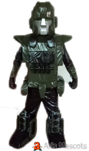 Robot Mascot Costume Green Color , Robot Fancy Dress Full Body Suit