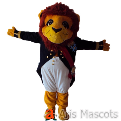 Big Head Lion Mascot Costume Full Body Mascots Lion Outfit