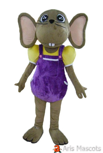 Pretty Big Head Girl Rat Mascot Costume Custom Made Mascots Mouse Fancy Dress