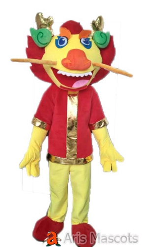 Lovely Dragon Costume with red Suit-Mascot Dragon Fancy Dress