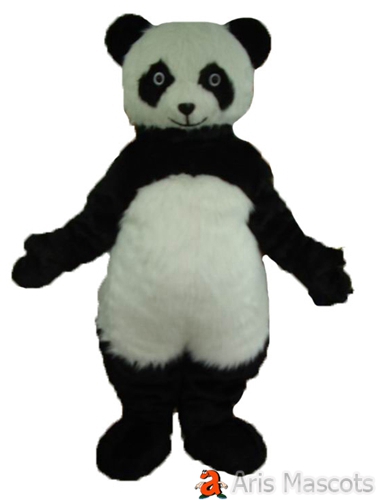 Cute Panda Adult Costume Full Body Mascot Black and White Panda Outfit