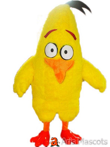 Mascot Yellow Bird Costume, Full Body Fancy Dress Bird Suit