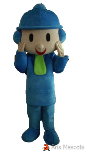 Pocoyo Costume Adult Fancy Dress Full Body Mascot Pocoyo Suit