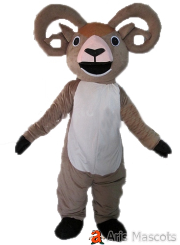 Mascot Goat with big smile, Goat Costume Full Fancy Dress