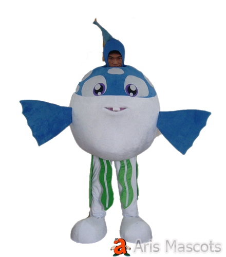 Giant Fish Mascot Costume for Carnival Parades, Ocean Animal Mascot Fish Fancy Dress