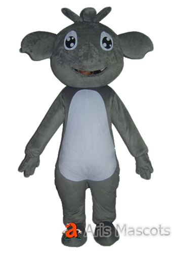 Gray and White Koala Costume Mascot Adult Full Body Koala Suit