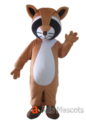 Brown and White Raccoon Mascot Costume, Custom Animal Mascots Raccoon Suit