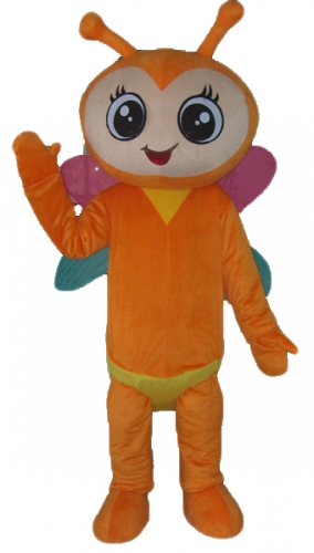 Big Eyes Honey Bee Costume Full Mascot Outfit , Insect Mascots Bee Fancy Dress