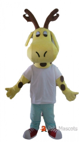 Mascot Giraffe Costume for Event , Animal Giraffe Fancy Dress full body