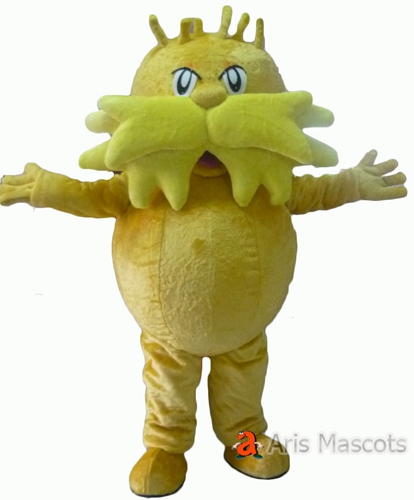 Yellow Lion Plush Mascot Costume, Giant FUll Body Lion Adult Suit