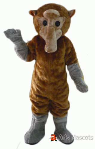 Lovely Fur Mascot Monkey Adult Costume for Marketing, Custom Made Mascots