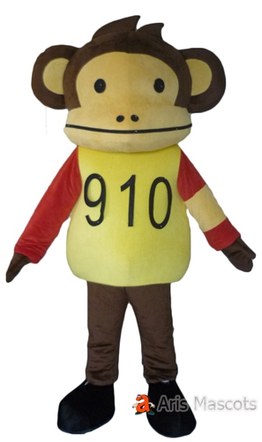 Big Mouth Puppet Monkey Mascot Costume for Team and Sports, Adult Costume Monkey Suit