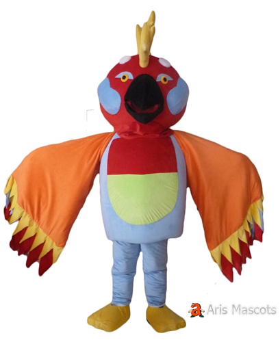 Animal Mascot Creator Lovely Parrot Costume Adult Full Outfit, Cosplay Parrot Fancy Dress