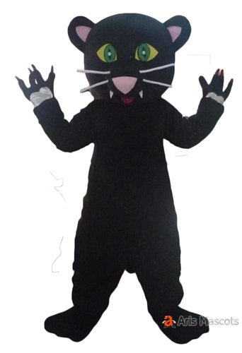 Quality Mascots Costumes Black Cheetah Costume Full Body Mascot
