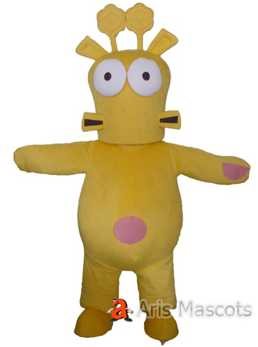Yellow Giraffe Mascot Costume for Events, Custom Made Mascots Giraffe Dress up