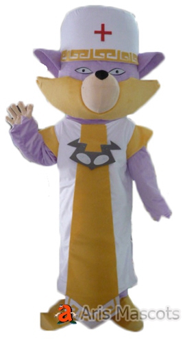 Fox Mascot with Doctor Suit for Hospitals, Disguise Fox Doctor Costume
