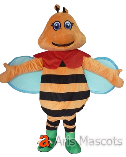Lovely Honey Bee Adult Costume Full Body Mascot for Brands Marketing, Cosplay Bee Dress
