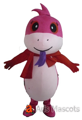Lovely Pink Snake Mascot Costume for Entertainments, Giant Python Adult Costume Full Mascot
